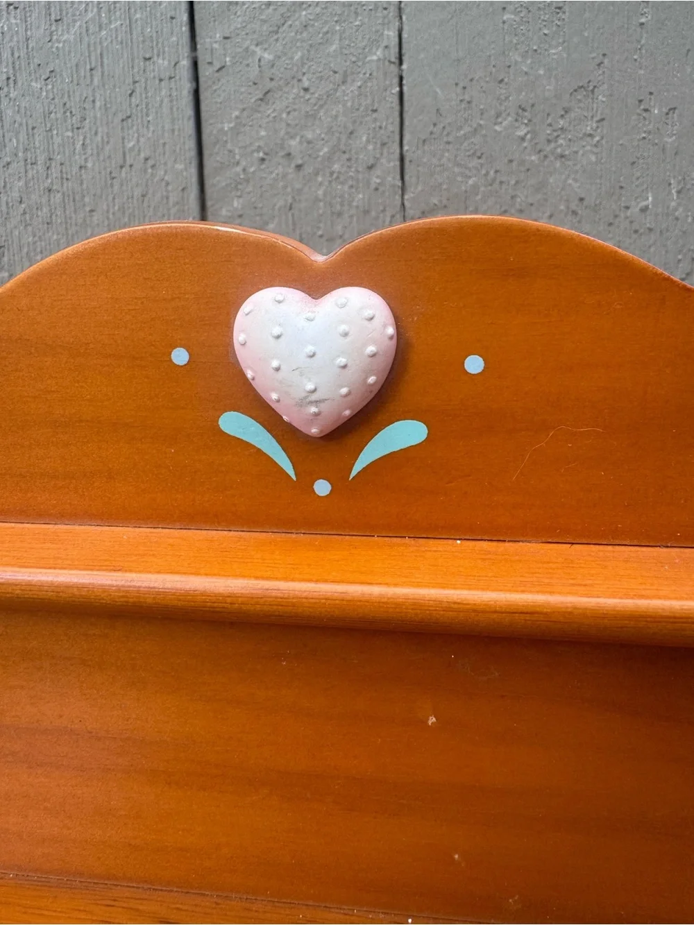Wood Trinket Shelf with Heart
